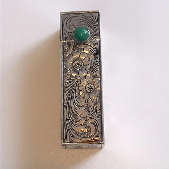 Vintage Sterling Silver Lipstick Case w/Mirror - Picture 2 of 5